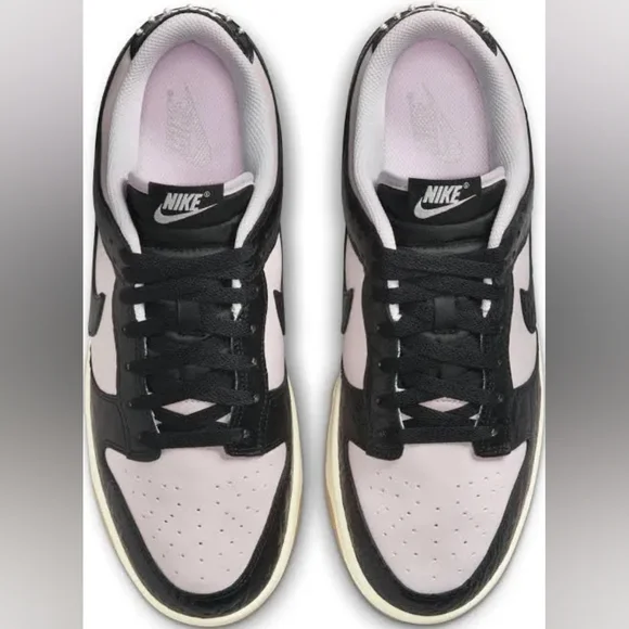 Nike Dunk Low LTD Pink Foam Black Croc Embossed Men's Sneakers - Picture 3 of 7